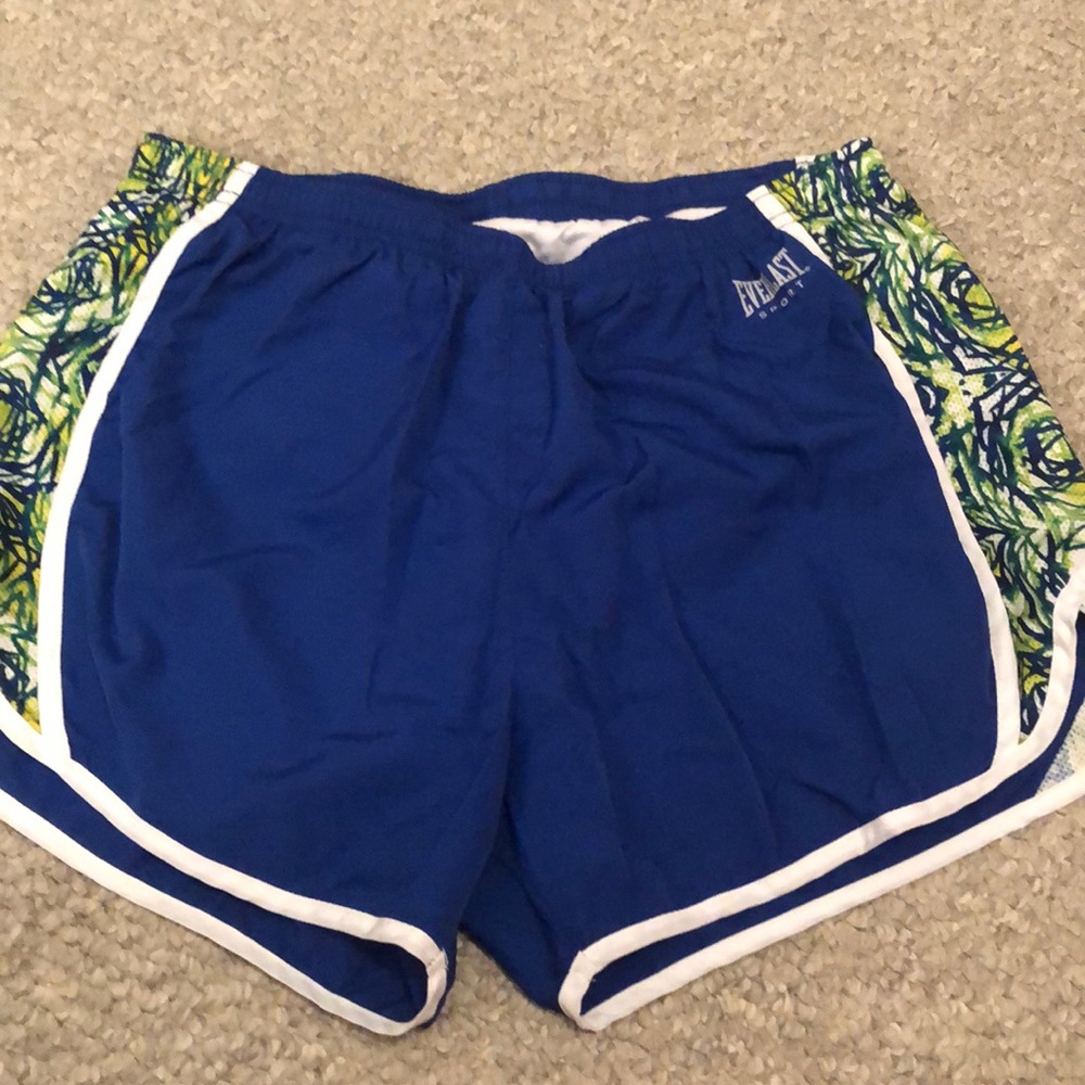 blue white and green everlast athletic shorts